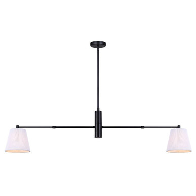 Aspen 2 Light Pendant 35.25 Inch Tall and 15.5 Inch Wide by Canarm Inc - IPL1201A02BK