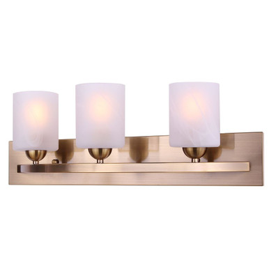 Hampton 3 Light Bath Vanity 8.5 Inch Tall and 24 Inch Wide by Canarm Inc - IVL370A03GD-AL