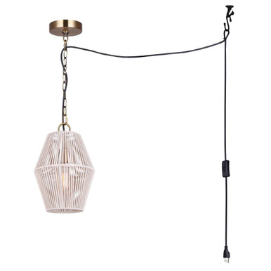 Klima 1 Light Pendant 13.25 Inch Tall and 8.5 Inch Wide by Canarm Inc - IPL2111B01GD