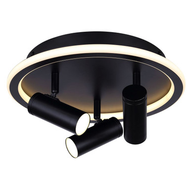 Denver 24W 3 LED Flush Mount 5.75 Inch Tall X 12.25 Inch Wide by Canarm Inc - LCW314A03BK