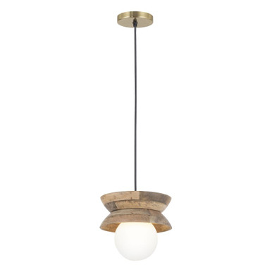 Kali 1 Light Pendant 8.75 Inch Tall and 9.8 Inch Wide by Canarm Inc - IPL2153B01NA
