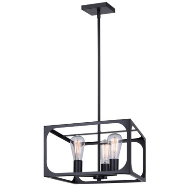 Zelie 3 Light Chandelier 16.88 Inch Tall and 13.75 Inch Wide by Canarm Inc - ICH2180B03BK14