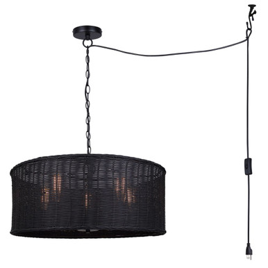 Granna 5 Light Chandelier 10.5 Inch Tall and 23 Inch Wide by Canarm Inc - ICH2177B05BK23