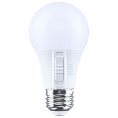 9.4W A19 LED 5CCT 90CRI Medium Base Replacement Bulb 4.41 Inch by Satco - S15197