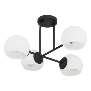 Caia 4 Light Semi Flush Mount 11.75 Inch Tall and 22 Inch Wide by Thesis - 207813A
