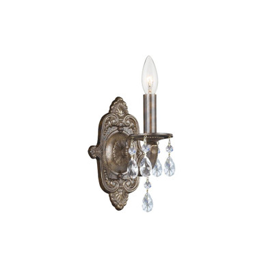 Paris Market 1 Light Wall Sconce 10 Inch and 6.25 Inch Wide by Crystorama - 5021-VB-CL-SAQ