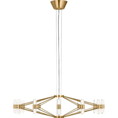 Lassell 47.6W 24 LED Chandelier 9.4X36.3 Inch Wide by Visual Comfort Modern - SLCH24927
