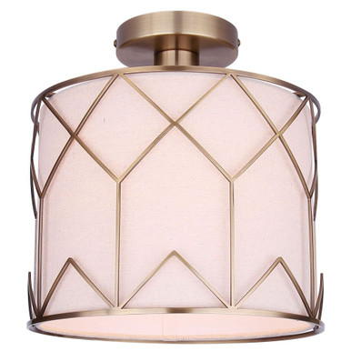 Tulia 1 Light Semi Flush Mount 11.38 Inch Tall X 11 Inch Wide by Canarm Inc - ISF2251B01GD