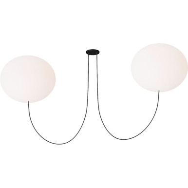 Helium 36W 2 LED Chandelier 17.2 X 53.1 Inch Wide by Visual Comfort Modern - PBCH37027OPB