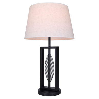 Willow 1 Light Table Lamp 26 Inch Tall and 15 Inch Wide by Canarm Inc - ITL2140B26BK