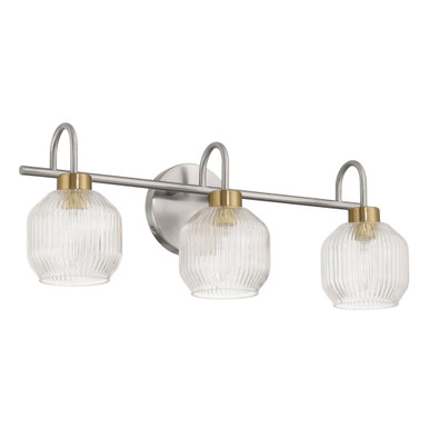 Keats 3 Light Bath Vanity 8 Inch Tall and 22.25 Inch Length by Thesis - 207825A