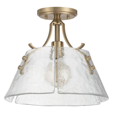 Paige 1 Light Semi Flush Mount 11 Inch Tall and 13 Inch Wide by Thesis - 207824A