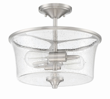 Balmoral East 2 Light 13 Inch Wide Steel Semi Flush Mount by BSH - 139-BEL-3827719