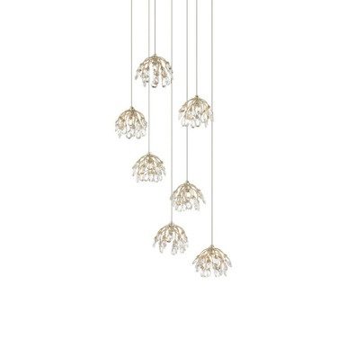 Crystal Bud 7 Light Large Pendant by Currey Company - 9000-0669