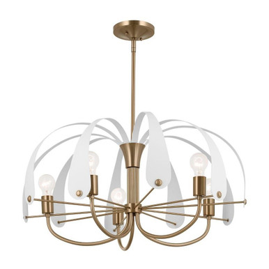 Petal 5 Light Chandelier 16 Inches Tall and 31 Inches Wide by Kichler - 52572CPZ