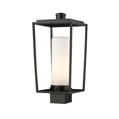 Sheridan 1 Light Outdoor Post Mount In Modern Style 17.25 x 8 In by Z-Lite - 595PHMS-BK