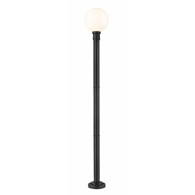 Laurent 1 Light Post Mount Light with Opal Glass 89.5 x 12 In by Z-Lite - 597PHB-567P-BK