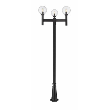 Laurent 3 Light Outdoor Post Mount Light 112 x 30 In by Z-Lite - 599MP3-519P-BK