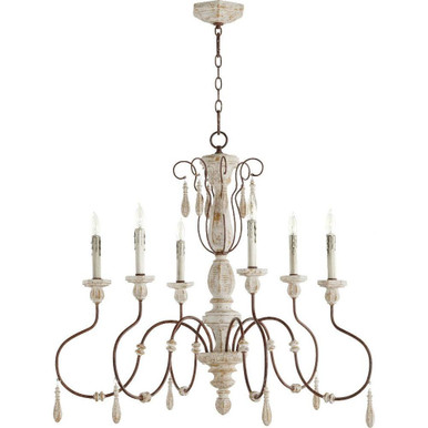 La Maison 6 Light Chandelier 35.5 x 30.5 Inch by Quorum  - 6152-6-156