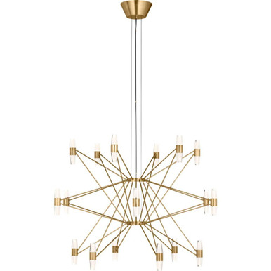 Lassell 61.2W 36 LED 3 Tier Chandelier 38.3 Inch by Visual Comfort Modern - SLCH24827