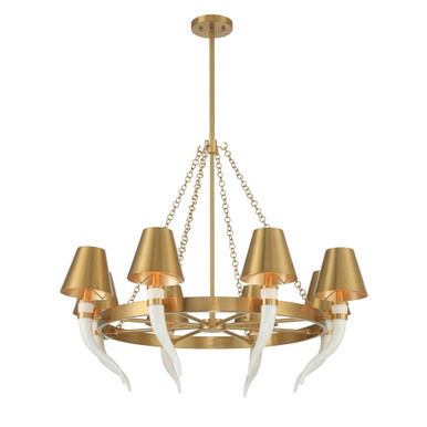 Black Hawthorns 8 Light Chandelier 30.5 Inch Tall and 36 Inch Wide by BSH - 159-BEL-5412238