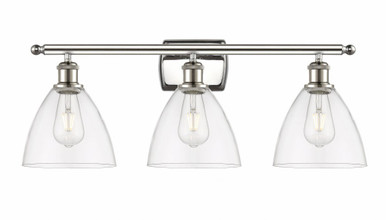 Bristol Glass 3 Light Industrial Vanity Light by Innovations - 516-3W-PN-GBD-752
