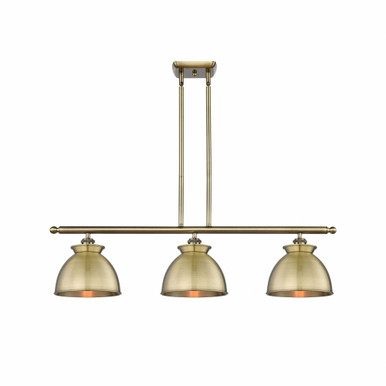 Adirondack 3 Light Art Deco Oversized Island Pendant by Innovations - 516-3I-AB-M14-AB