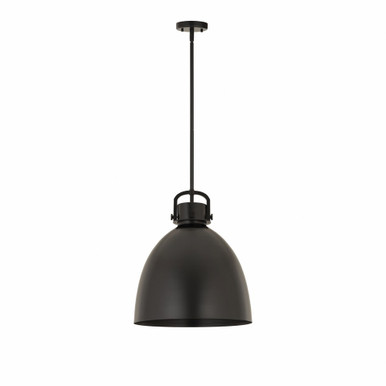 Newton Bell 1 Light Metal Shade Medium Pendant 14 Inch Wide by Innovations - 410-1SL-BK-M412-14BK