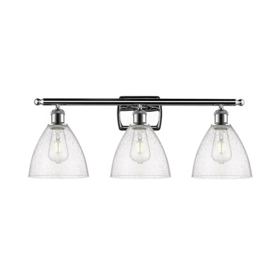 Bristol Glass 3 Light Industrial Vanity Light by Innovations - 516-3W-PC-GBD-754