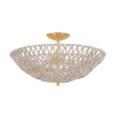 Pleasant Plains 3 Light Semi Flush Mount 12.25 X 24 Inch by Hudson Valley - 5425-VGL