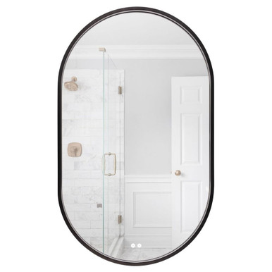 Rachel 76W 1 LED Framed Oval Mirror 24 Inch Wide by Craftmade - MIR2421OVL