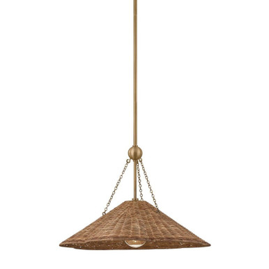 Annmarie 1 Light Pendant 13.5 Inch Tall and 20 Inch Wide by Mitzi - H1161701S-PBR