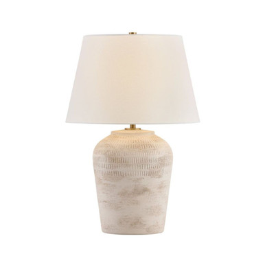 Maddox 1 Light Table Lamp 25.5 Inch Tall and 18 Inch Wide by Mitzi - HL1186201-PBR/CHT