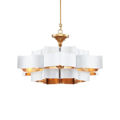 Grand Lotus 6 Light Large Modern Chandelier by Currey Company - 9000-0857