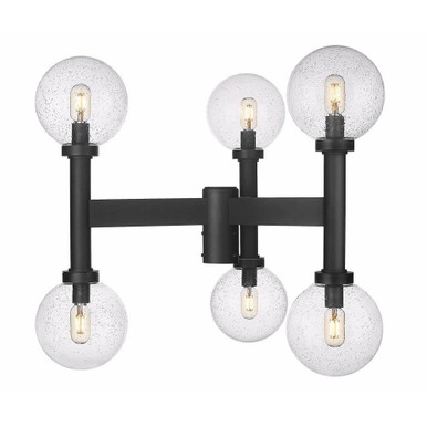 Laurent 6 Light Outdoor Post Mount Light 27 x 30 In by Z-Lite - 599MP6-BK