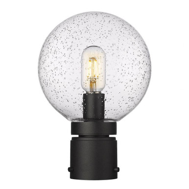 Laurent 1 Light Outdoor Post Mount Light 11.5 x 8 In by Z-Lite - 599PHM-BK