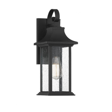 Hancock 1 Light Outdoor Wall Lantern 17.25 Inch Tall by Savoy House - 5-450-BK