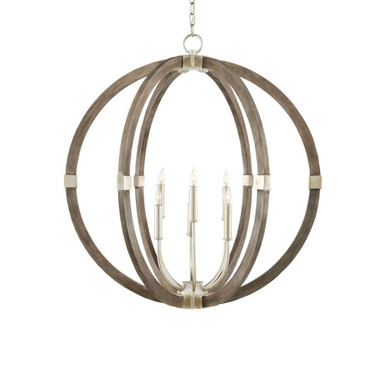 Bastian 6 Light Oversized Pendant 31 Inch Wide by Currey Company - 9000-0941