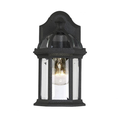 Kensington 1 Light Outdoor Wall Lantern 10.5 Inch Tall by Savoy House - 5-0629-BK