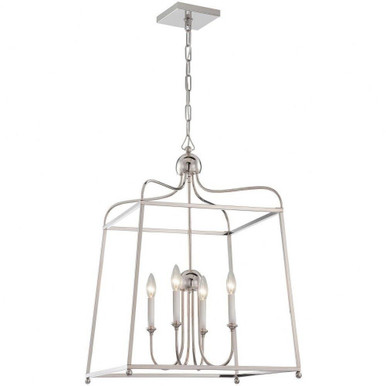 Sylvan Four Light Chandelier No Shades by Crystorama - 2244-pn_noshade