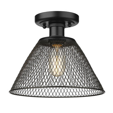 Carver 1 Light 10 Inch Wide Semi Flush Mount by Golden - 0304-SF