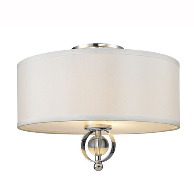 Cerchi 2 Light 15 Inch Wide Semi Flush Mount by Golden - 1030-FM