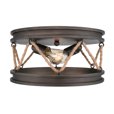 Chatham 2 Light 14 Inch Wide Flush Mount by Golden - 1048-FM
