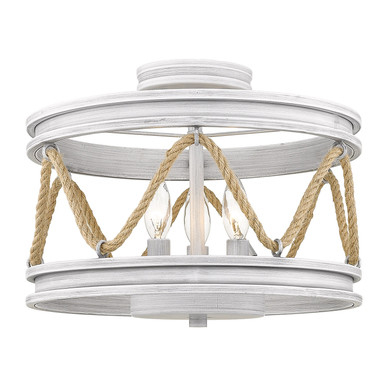 Chatham 2 Light 14.75 Inch Wide Semi Flush Mount by Golden - 1048-SF