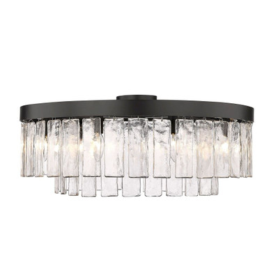 Ciara 9 Light 27 Inch Wide Semi Flush Mount by Golden - 1768-9SF