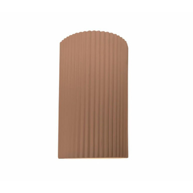 Ambiance 1 LED Large Pleated Cylinder Outdoor Wall Mount by Justice Design - CER-5745W