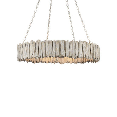 Driftwood 8 Light Ring Chandelier 8.75 x 39 Inches Wide by Currey Company - 9000-1249