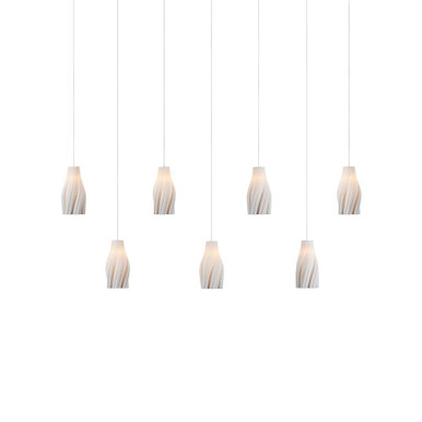 Posh 7 Light Linear Multi Drop Pendant 20.5 x 57 Inches by Currey Company - 9000-1277