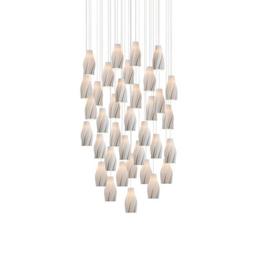 Posh 36 Light Round Multi Drop Pendant 20.5 x 33 Inches by Currey Company - 9000-1276