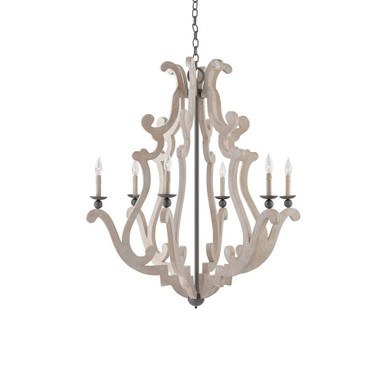 Durand 6 Light Oversized Chandelier by Currey Company - 9636